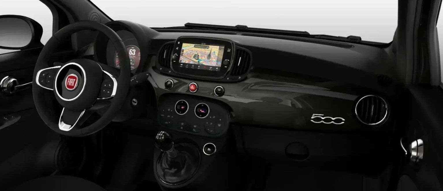 Tableau de bord — location FIAT 500 à Alger